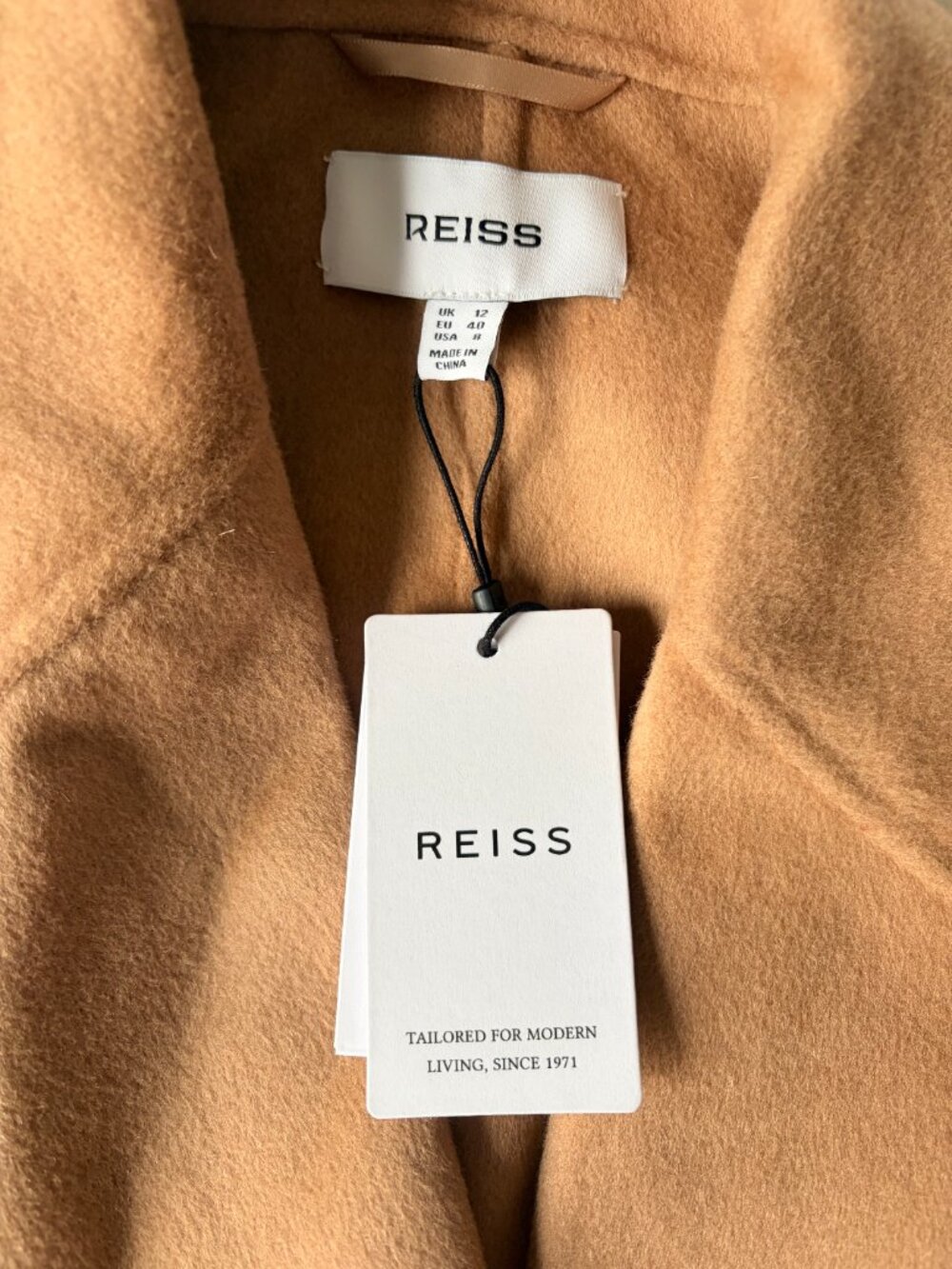 NWT Reiss Lucy Camel Coat Size 8 - Picture 4 of 6